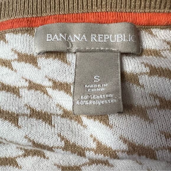 Banana Republic Tan White Houndstooth Sweater - Picture 4 of 4